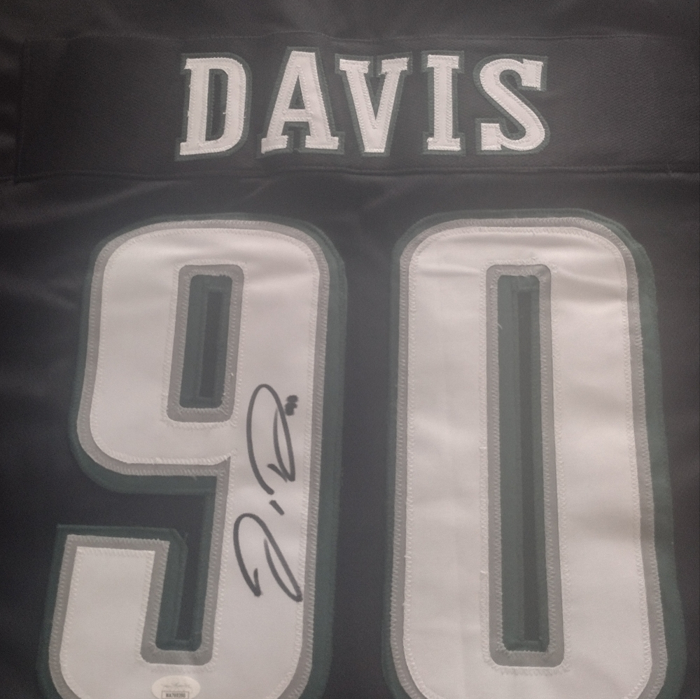Philadelphia eagles Jordan Davis signed jersey with COA